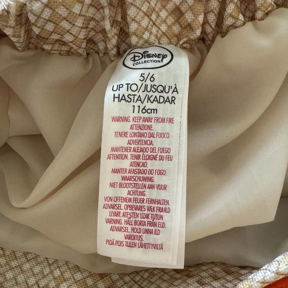Disney Moana Beige Skirt (only) Costume Dress Up Girl Size 5-6 New
